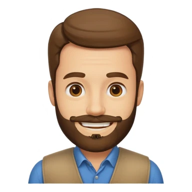 a man with sideburns beard sticker