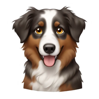 Australian shepherd with one blue and one brown eue sticker