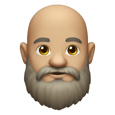bald bearded dwarf sticker