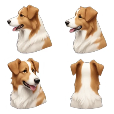 Lighg brown and white English shepherd sticker