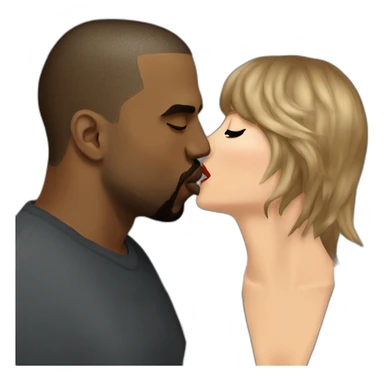 Kanye West kissing Taylor Swift sticker
