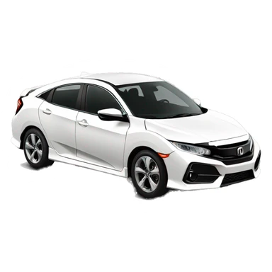 White Honda civic sticker
