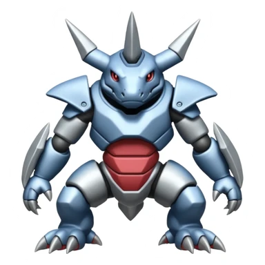 Steelix-Lairon-Aggron-Genesect-fusion sticker