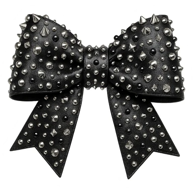 kpop stage bow with metallic studs, edgy and stylish sticker