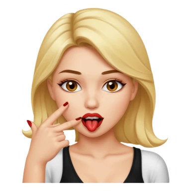 Carita sexy mordiéndose el dedo sticker