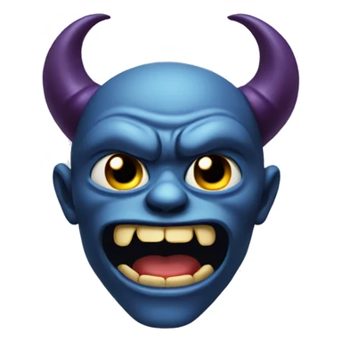 Expressive emoticon face demon emoji
 sticker