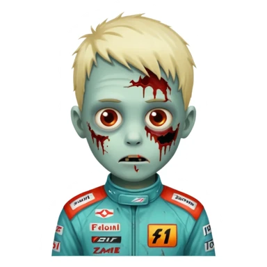 kid zombie formlua 1 racer sticker
