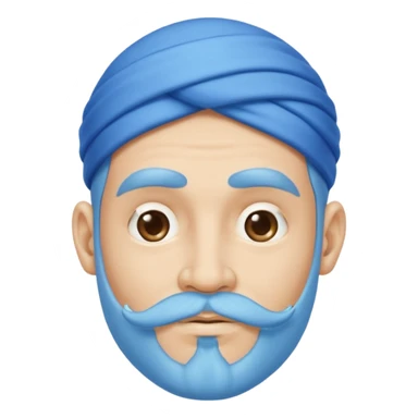 Blue genie with a goatee sticker