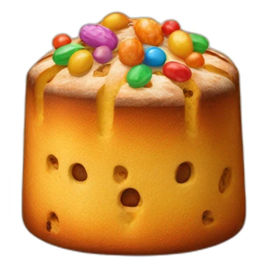 Panettone with candies sticker
