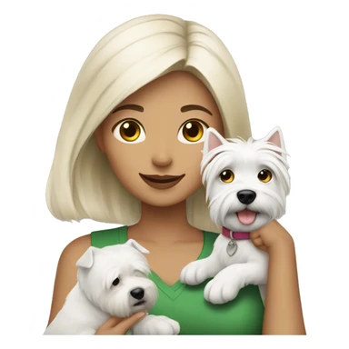 Girl with westie sticker