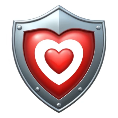 shield protecting a heart, life insurance sticker