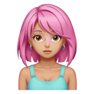 Pink Aesthetic Gyaru Summer Girl sticker