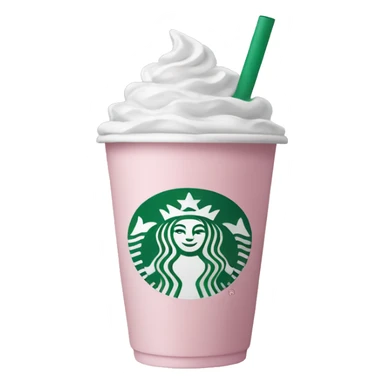 light pink Starbucks cup sticker