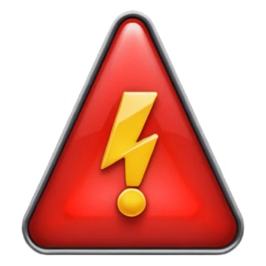 point d'exclamation dans un traingle rouge pour signaler un danger sticker