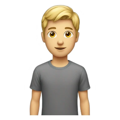 white boy wearing a t shirt sticker