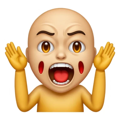 Emoji feeling great agony and clinical insanity sticker