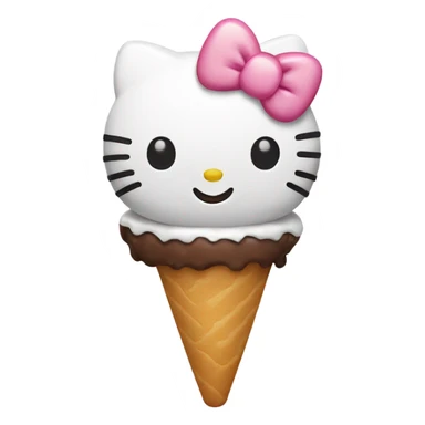 Hello kitty with ice cream  sticker