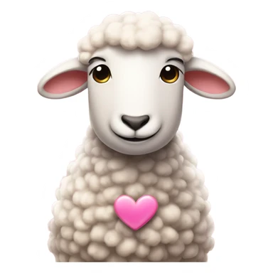 Sheep being in love, pink flur  sticker