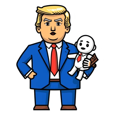 Trump as Ted Cruz’s puppet master sticker