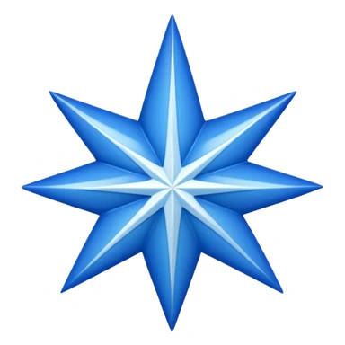 11 corners blue star with white colour tick on it sticker