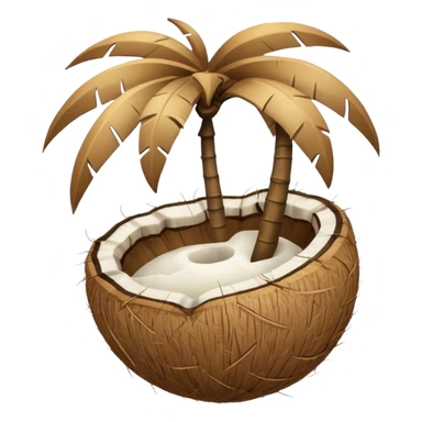 Beige Coconut aesthetic  sticker