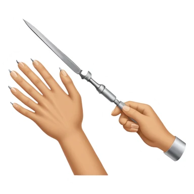 Emoji de bisturi cirurgico cortando pele para retirada de verruga sticker