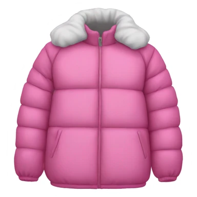 pink puffy jacket  sticker