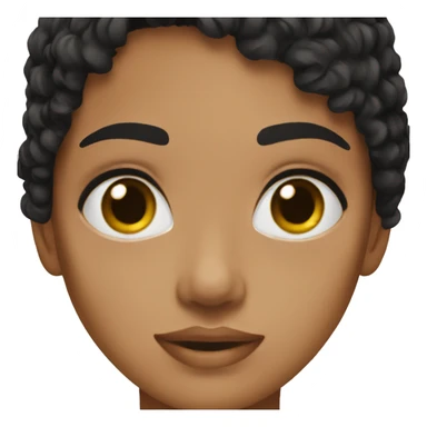 Latina hazel eyes black hair sticker