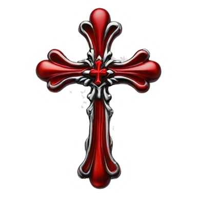 chrome hearts cross red sticker