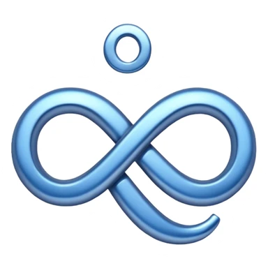 Infinity symbol with blue color sticker