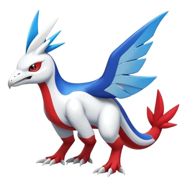 Cute Shiny Guilmon-Silvally-Latias-Fakémon-hybrid-creature (full body)  sticker