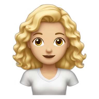 Une blonde en train de faire un câlin à un brun cheveux ondulé sticker