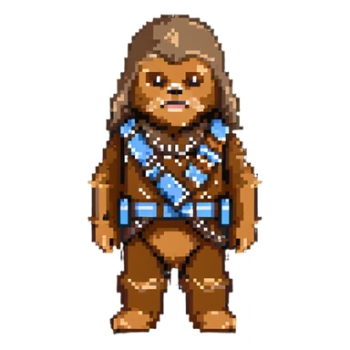 Chewbacca from Star Wars with his bandolier sticker