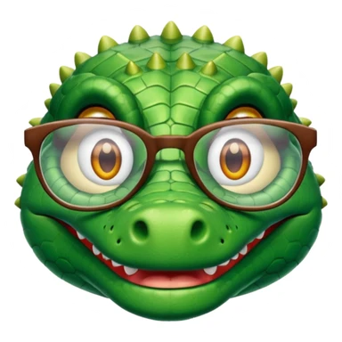 Crocodiles with glasses sticker