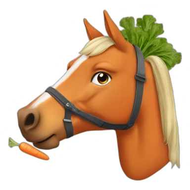 Horse-eating-carrot sticker