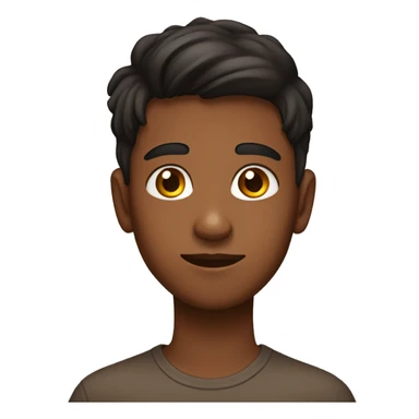 a boy from india of 15 years old with brown skin  sticker