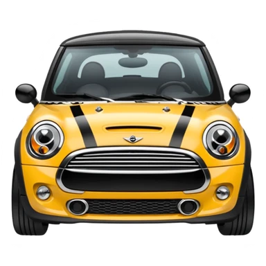 Mini Cooper rot mit schwarzen Streifen sticker