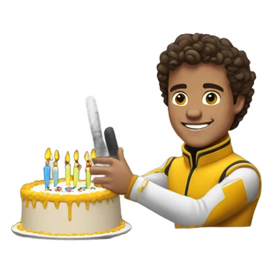 Lando NORRIS Hold birthday cake for you from his car sticker