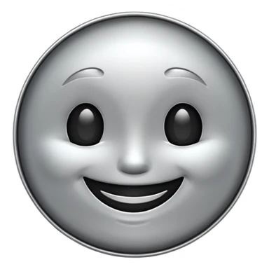 Silver coin smile sticker