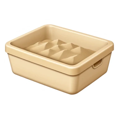 cat litter box with sand sticker