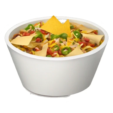 Paper bowl with Mexican food sticker