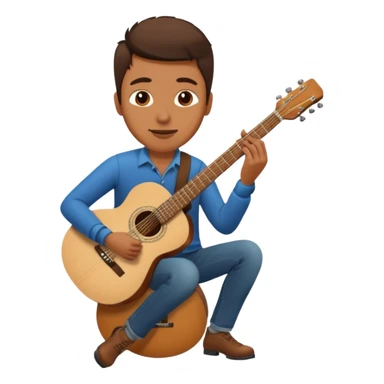 guitar player bold sticker