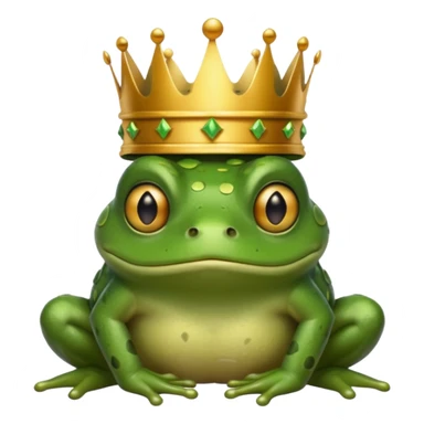 Defeated king frog sticker