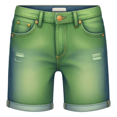 green jean shorts sticker