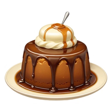 Sticky toffee pudding vanilla ice cream  sticker