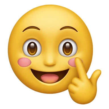 emoji smiles while flipping off sticker