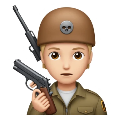 A person with a gun in the head  sticker