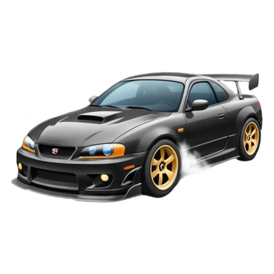 car drifitng on the road sticker