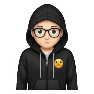 Hoodie with nerd-ish logo sticker