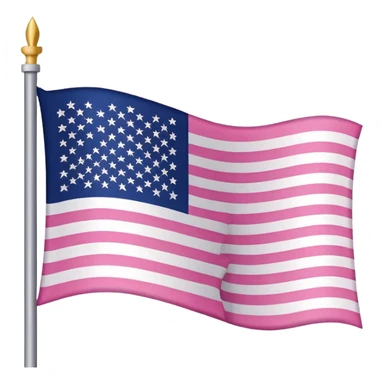 Drapeau Americain rose 100% sauf les etoile et les Bandes sticker